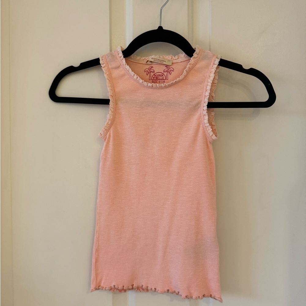 Girls Scotch and Soda Pink / Orange Sleeveless Kids Top Tank Top